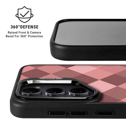 Autumn Red Geometric Galaxy S25 Kickstand Case